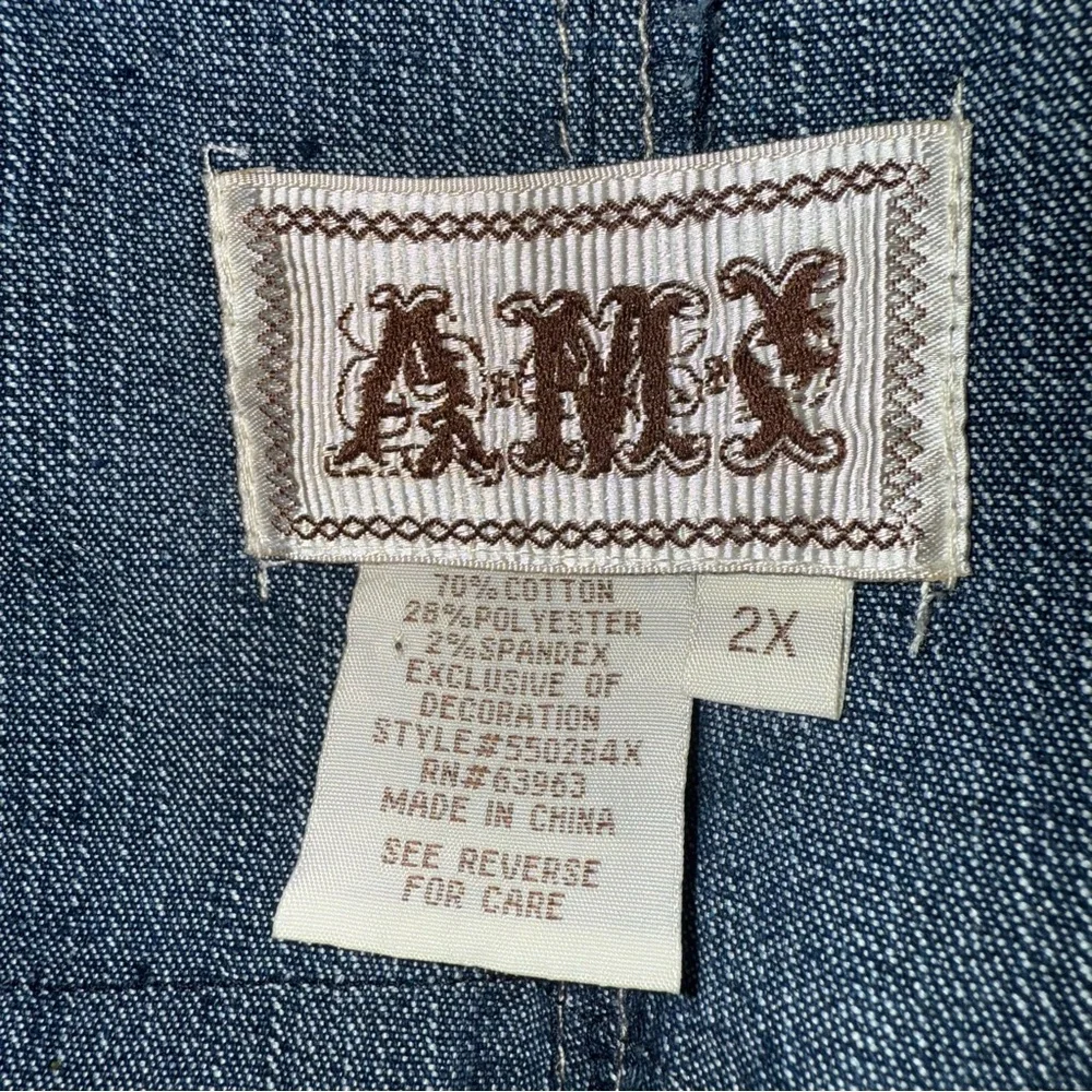 UPCYCLED REWORKED DENIM Jean Jacket M. Monroe Plus Size Denim Jacket Size 2X - Picture 8 of 8